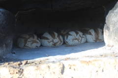 bread in oven