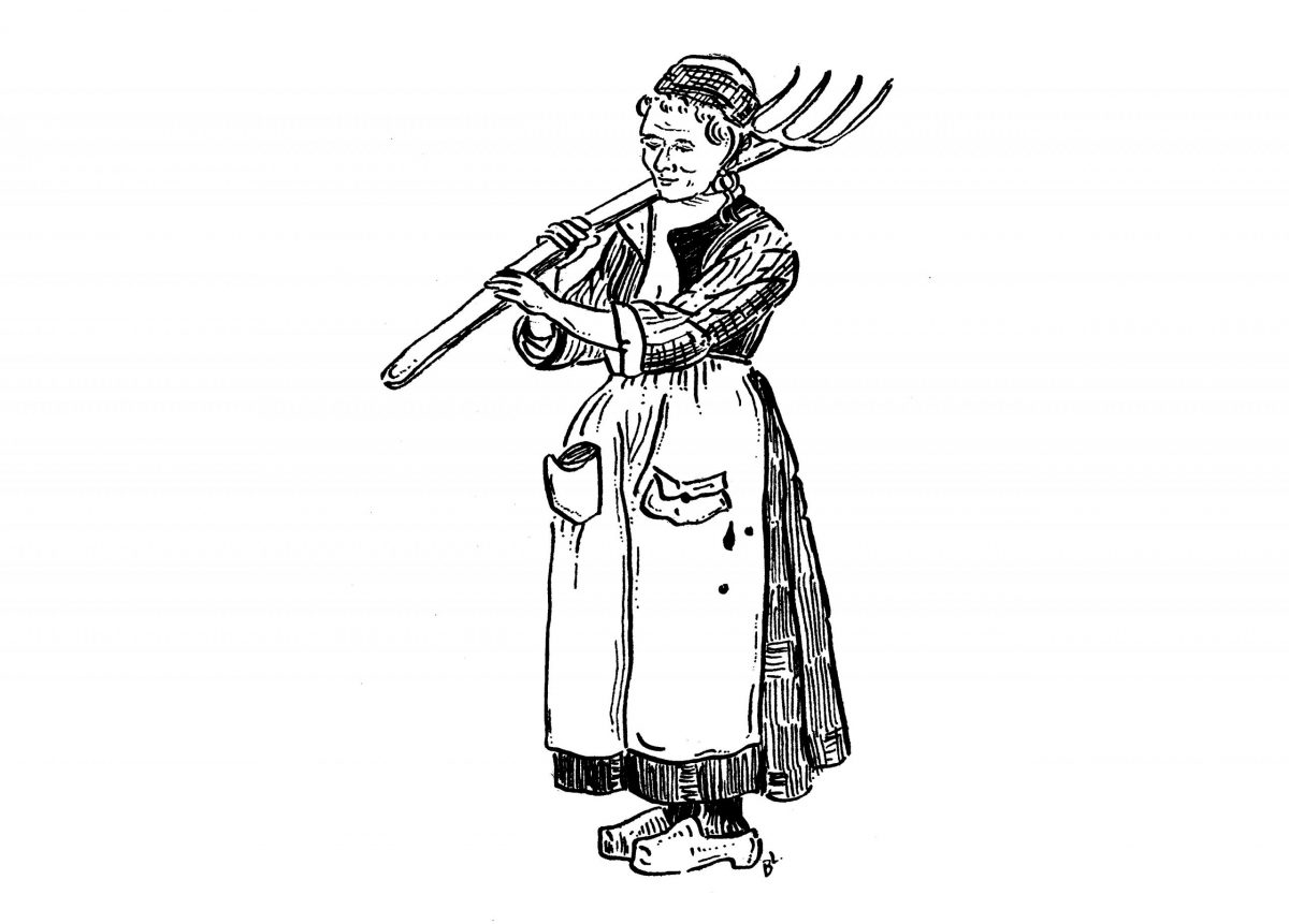 lady with pitchfork